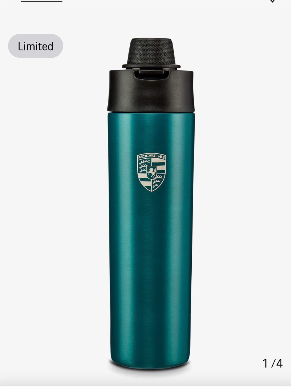 Porsche Design Teal Travel Bottle with Black Lid
